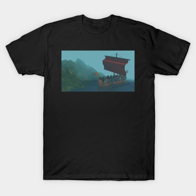 Voyage of the Vikings T-Shirt by InspiredCreative